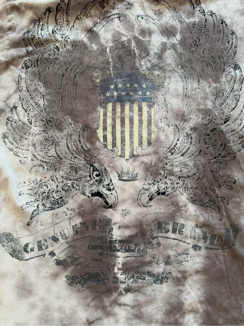 VTG Levi’s Y2K Brown Mineral Wash Eagle Graphic Tee L (Fits M)